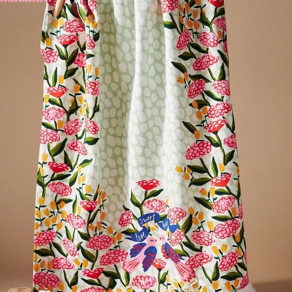 NWT Anthropologie Love Birds Cotton  Dish Towel